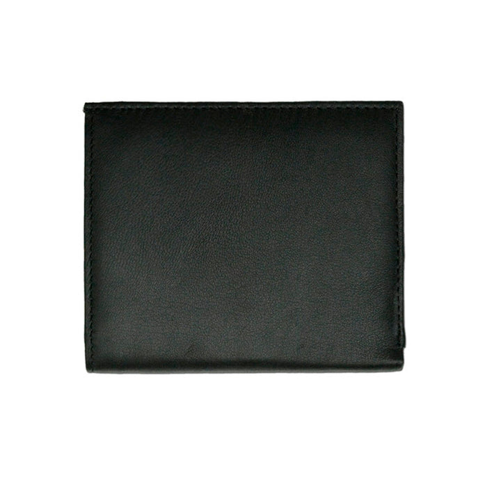 Mens RFID Bifold Wallet ID Credit Card Holder Lambskin Leather Black Slim Thin