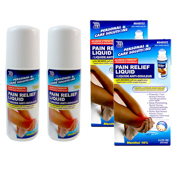2 Soothing Pain Relief Roll On Liquid Maximum Strength 2.5 Oz (EXP Date 9/2019)