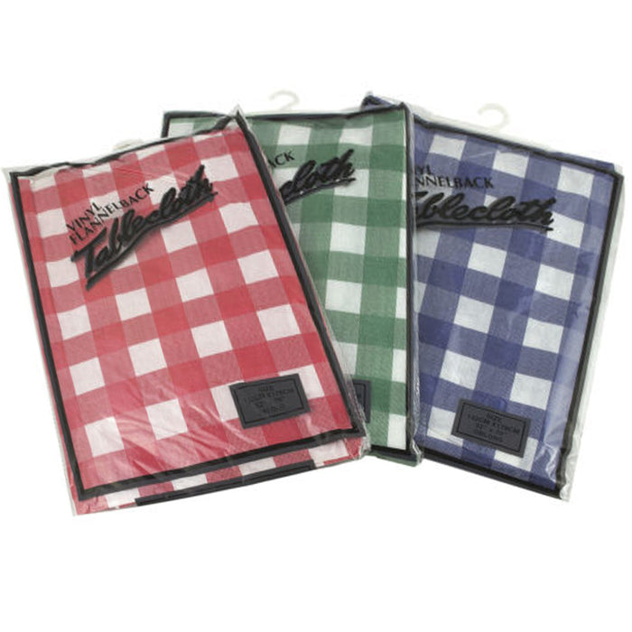 2 Pc Reusable Checkered Tablecloth Vinyl Picnic Party Table Cover Gingham Cloth