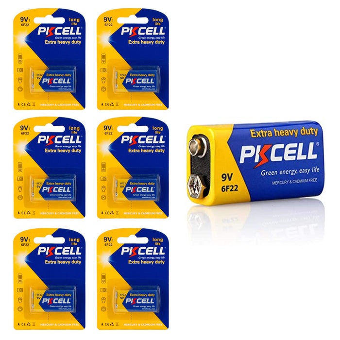 6 Pack Long Life 9V Batteries 9 Volt Super Heavy Duty Battery 6F22 Toys Home USA