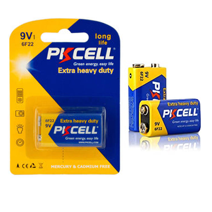 6 Pack Long Life 9V Batteries 9 Volt Super Heavy Duty Battery 6F22 Toys Home USA