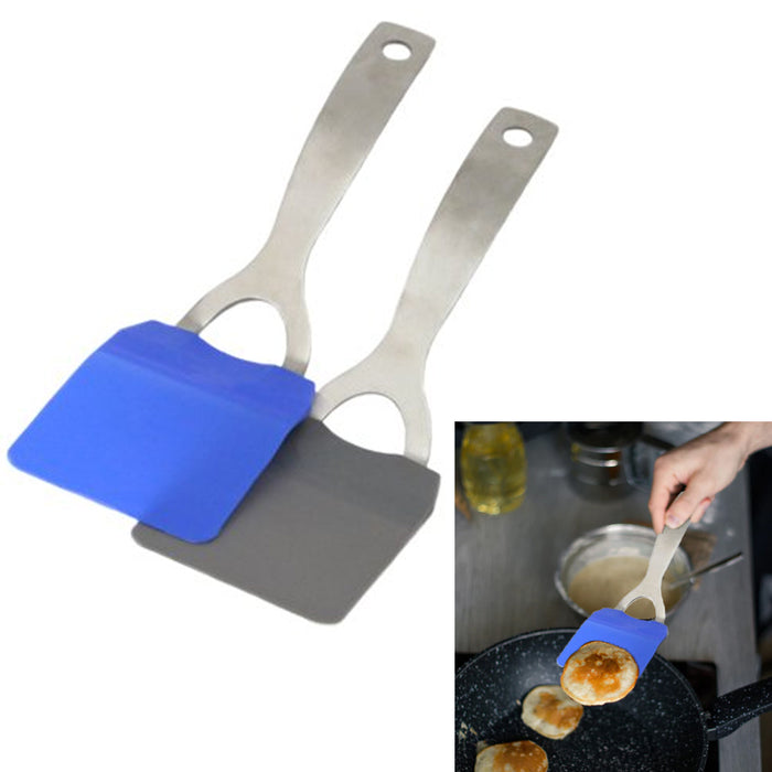 2 Flexible Turner Heat Resistant Kitchen Tools Non-Stick Utensil Spatula Flipper