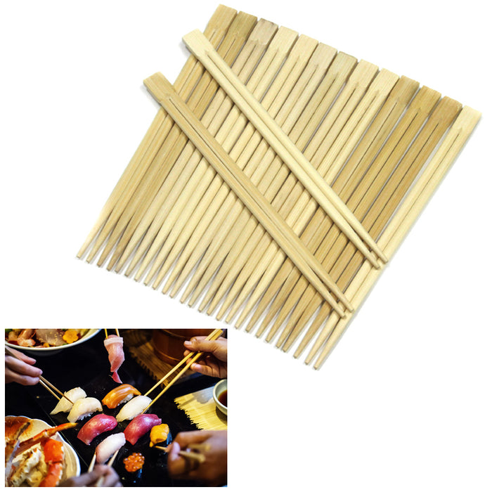 30 Pair Chopsticks Bamboo Wood Plain Set Japanese Chinese Food Eat Wooden 8"