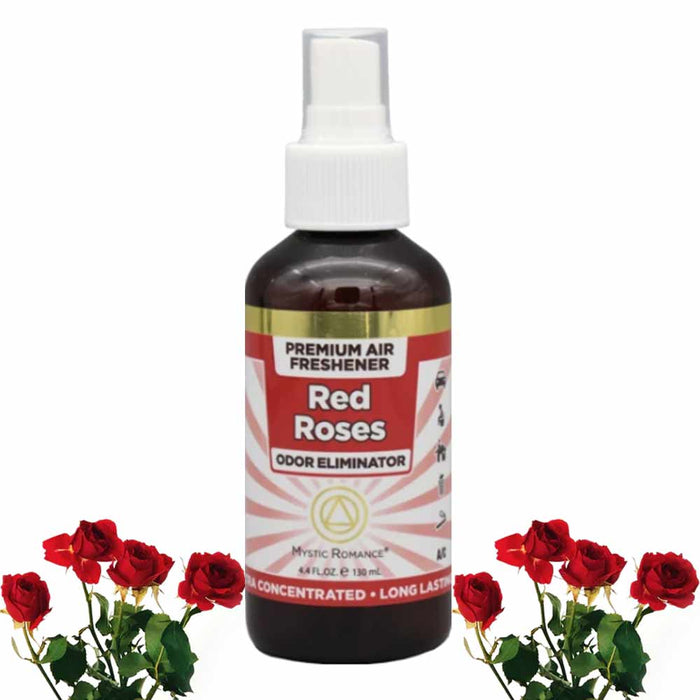 1 Pc Red Roses Floral Scent Air Freshener Spray Mist Home Odor Eliminator 4.4 Oz