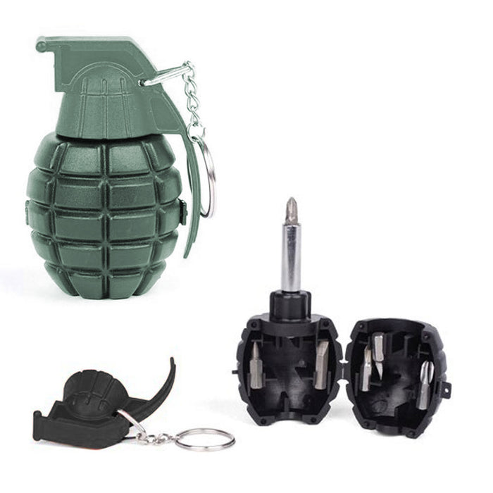 Grenade Screwdriver 7 in 1 Green Keychain Keyring GREAT for Gift !! *HOT ITEM*