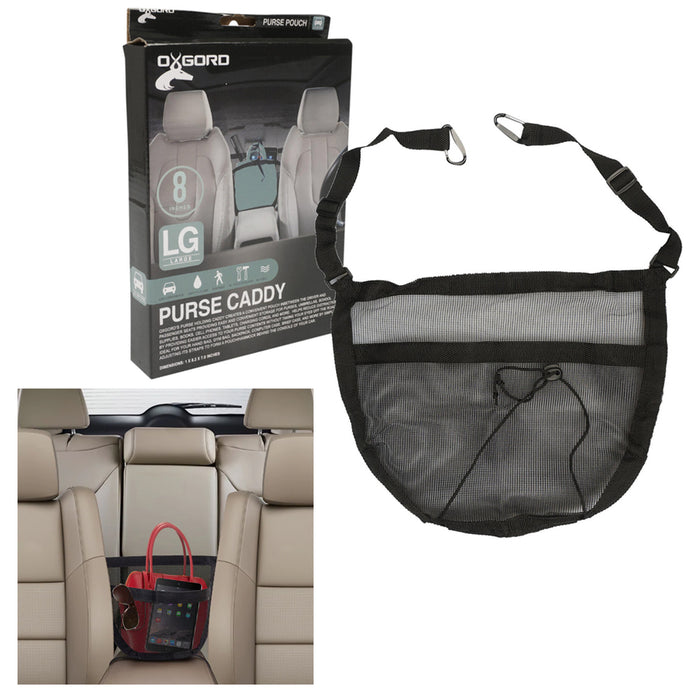 AllTopBargains 1 Universal Car Storage Net String Pouch Bag Holder Pocket Mesh Organizer Caddy, Size: One size, Black
