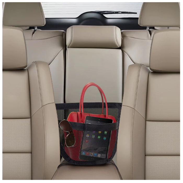 1 Purse Caddy Pouch Car Storage Net String Mesh Bag Holder Pocket