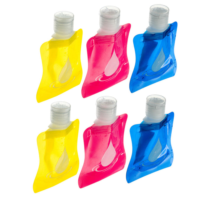 6 Foldable Water Bottle Cups Bag Folding Plastic Collapsible Outdoor Sport Hot