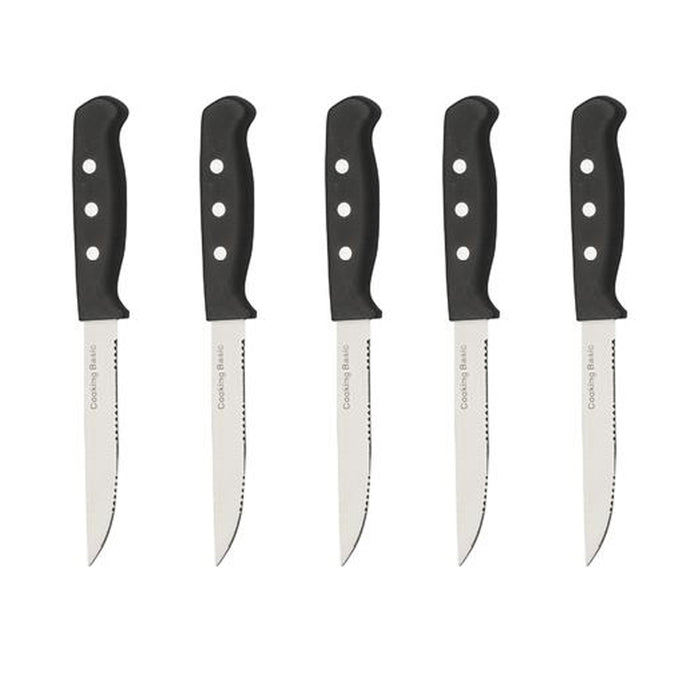 6X Steak Knife Set Serrated Edge Steel Knives Utility Steakhouse Cutlery Utensil