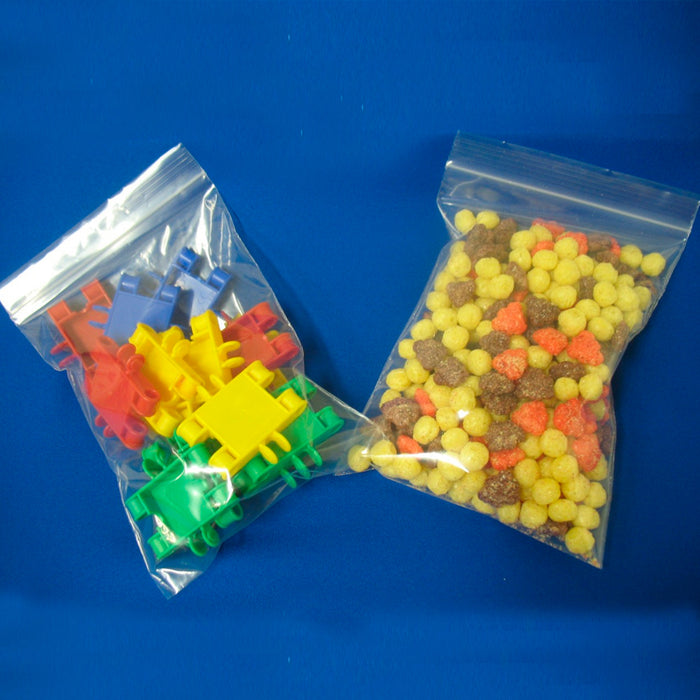 100 W 4"x6" H Bags Reclosable Poly 4Mil Clear Baggies Resealable Storage