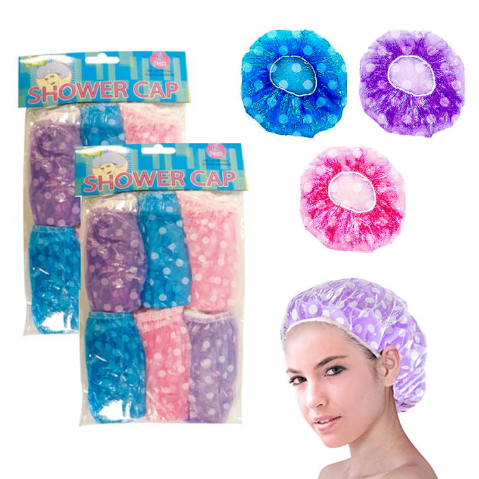12 Pc Disposable Shower Caps Waterproof Cap Elastic Band Bath Hair Net Standard