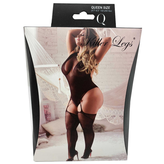 Bodysuit Lingerie Body Stocking Lace Fishnet Sexy Teddy Stretchy Queen Size Plus