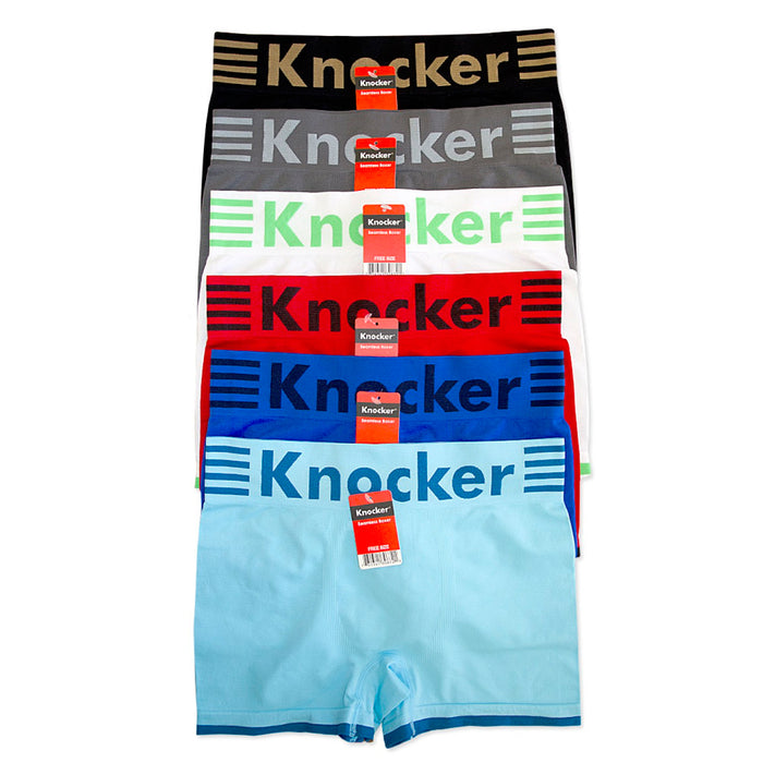 3 Mens Seamless Boxer Briefs Microfiber Underwear Compression Knocker One Size