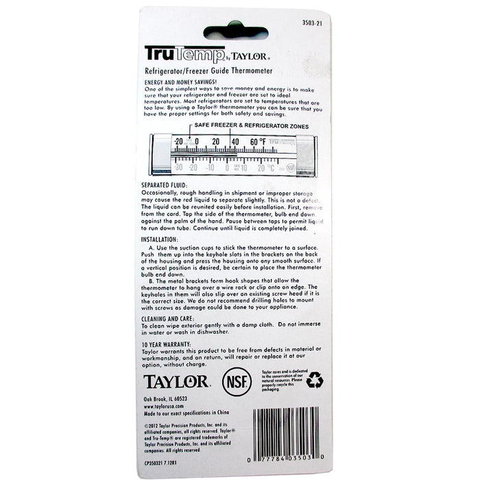 Refrigerator Freezer Thermometer Fridge Kitchen Monitor Temperature Control Temp