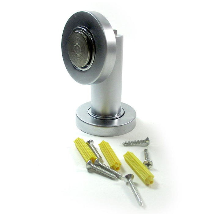 Magnetic Door Stopper Holder Flat Catch Doorstop Guard Office Fitting Screws New