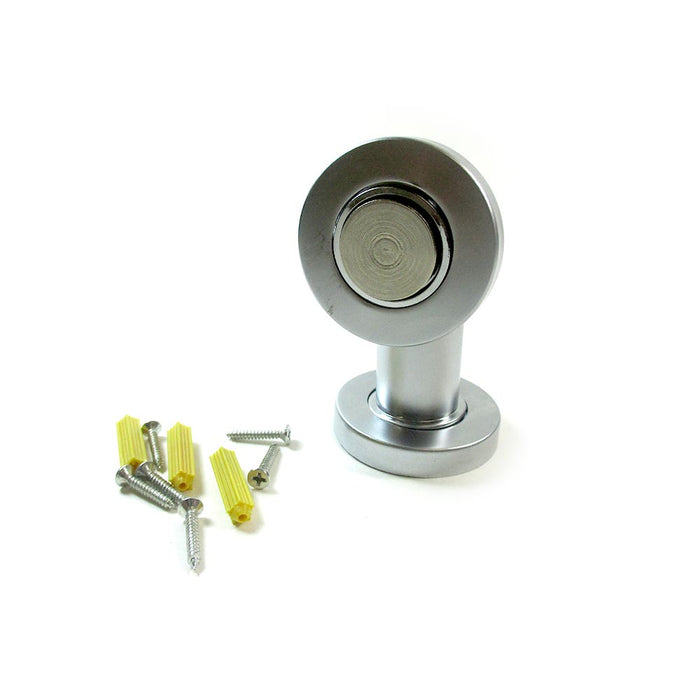 Magnetic Door Stopper Holder Flat Catch Doorstop Guard Office Fitting Screws New