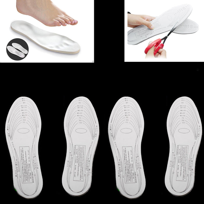 12 Pair Lot Unisex Memory Foam Insoles Shoe Pad Comfort Cushion Feet Heel Shock