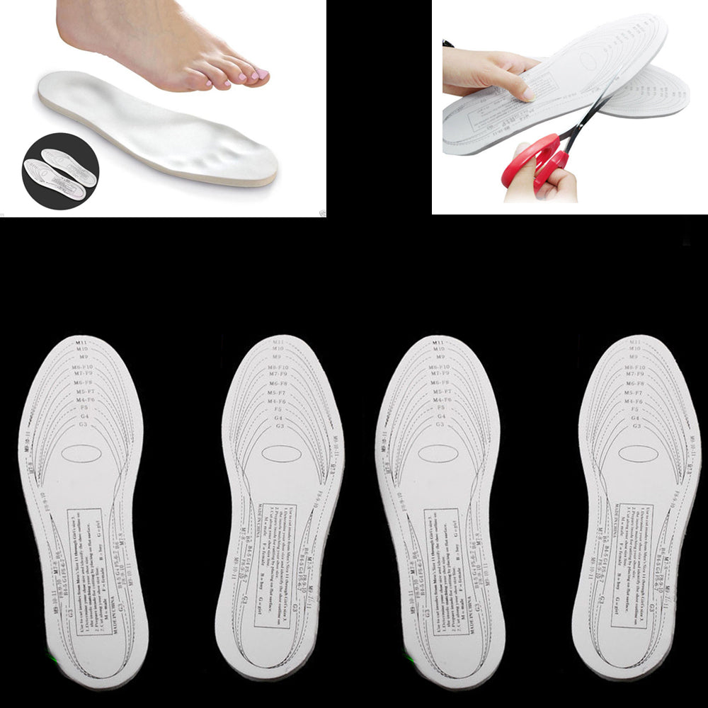 2 Pairs Memory Foam Insoles Shoe Comfort Unisex Size Cushion Feet Pad — AllTopBargains