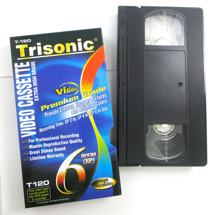 1 VHS Blank Video Cassettes Tapes Videotape Recorder Player 6 Hours Recording