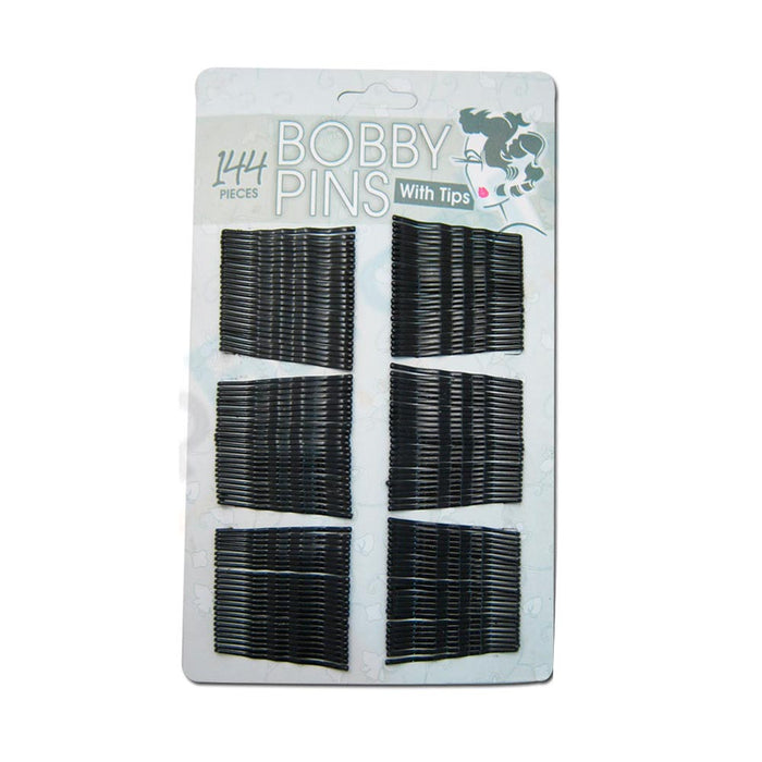 144 Bobby Bob Pins Invisible Metal Hair Clips Rounded Tip Barrette Salon Styling