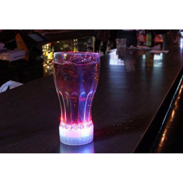 2 LED Light Up Blinking Cup Flashing Shot Glass Bar Club Party Beer Drink 11oz