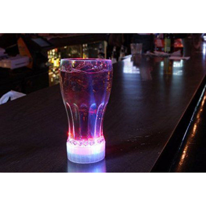 4 Light Up Led Cola Glass Flashing Party Cup Blinking Drink Shot Bar Club 11oz