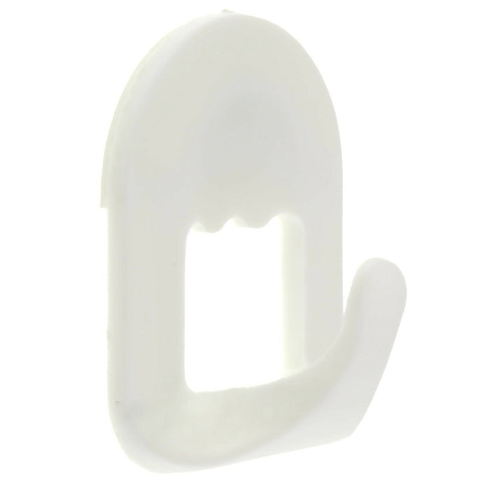 24 Pc Adhesive Hook Holder Plastic Hanger White Kitchen Bathroom Stick On Wall