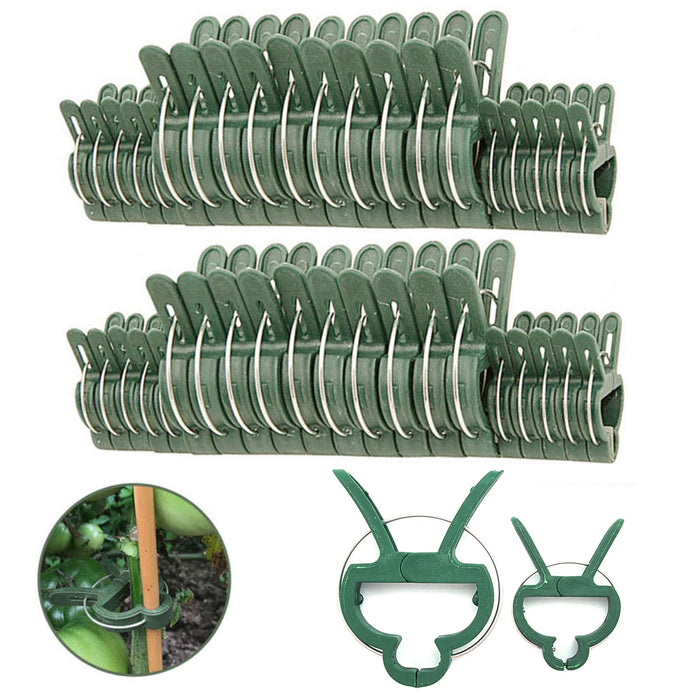 40 Pc Large Plant Support Clips Garden Tomato Vine Vegetable Trellis Twine Ties