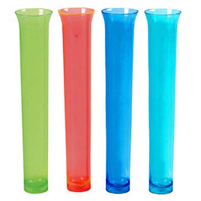 10 Pc Plastic Test Tube Shot Glasses Bar Shatter Proof Drinking Party Set Colors