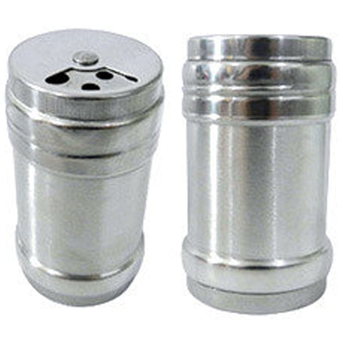 2 Pc Salt and Pepper Shakers Set Stainless Steel Metal Shaker Spice Containers
