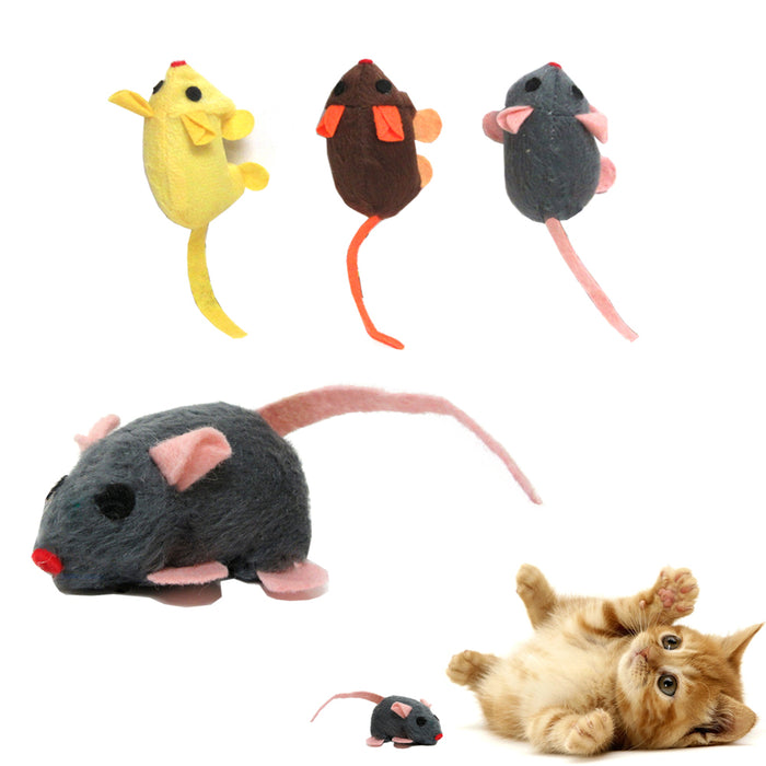 6 Cat Toy Furry Mice Catnip Rattle Mouse Scratch Chew Teeth Grinding Pet Play