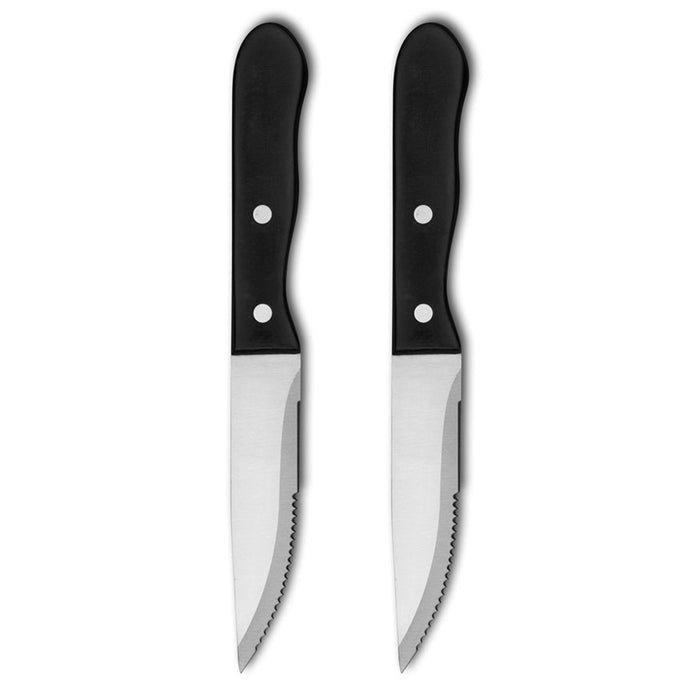 2 pcs Stainless Steel Steak Knives Large Kitchen Knife Plastic Handle Utensil USA