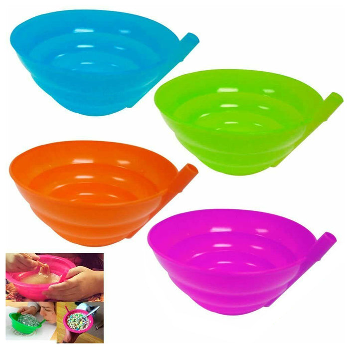 12 Pc Cereal Bowls With Straws Sip A Bowl Built In Straw Soup Drinking BPA Free