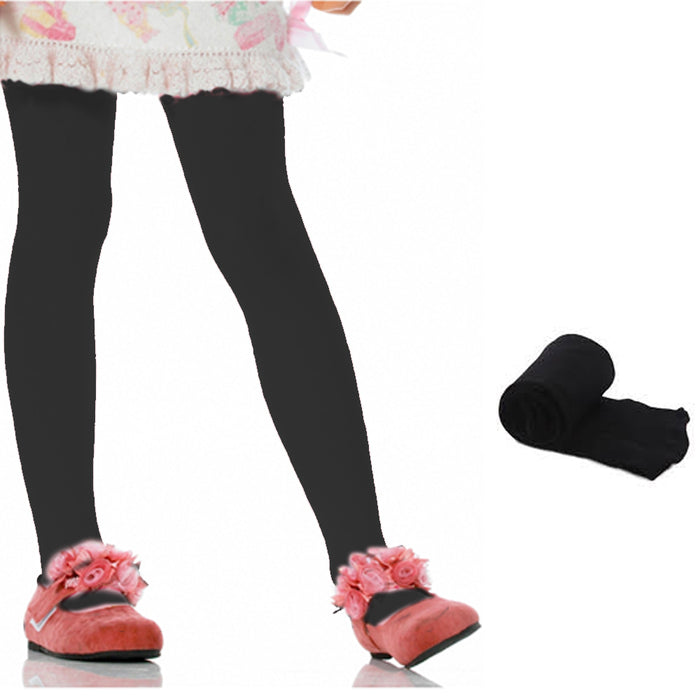 6 Pc Girls Kids Black Footed Tights Dance Stockings Pantyhose Ballet Small 1-3