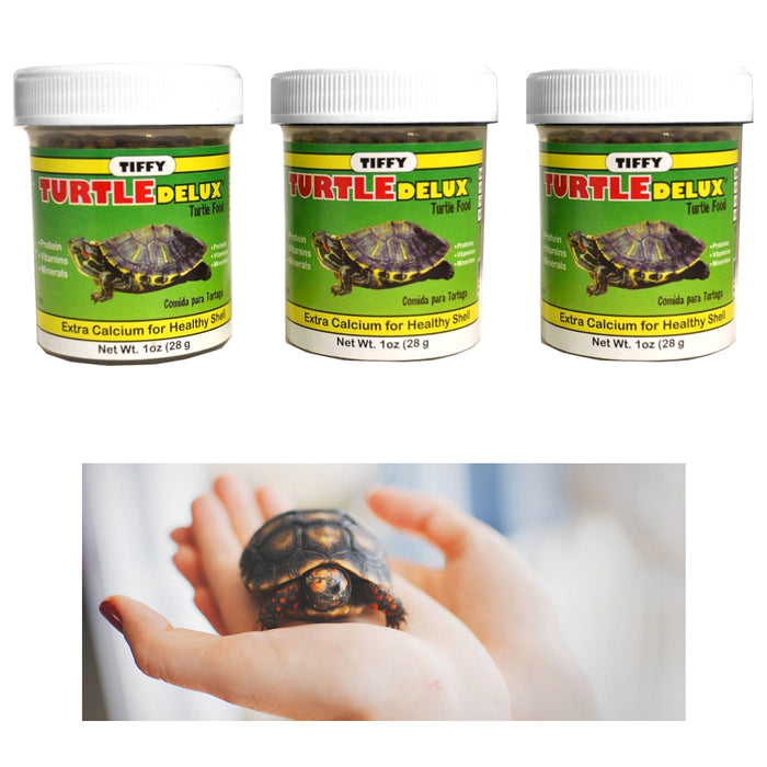 3 Pack Turtle Deluxe Food Extra Calcium Shell Protein Vitamin Aquatic Aquarium