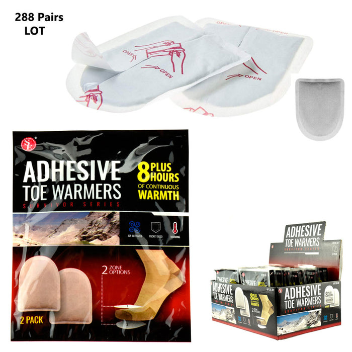 LOT of 288 Pairs Toe Warmers Adhesive Hot Feet Pads 8 Hour Heat Winter Expired
