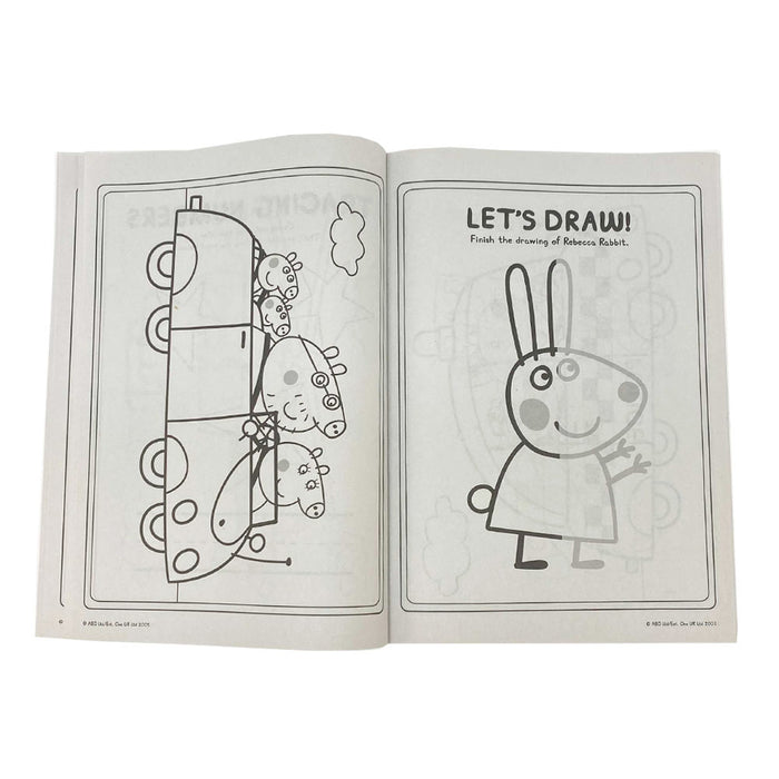 2 Pk Peppa Pig Coloring Book Jumbo Activity Books Pad Kids Drawing Little Peppa