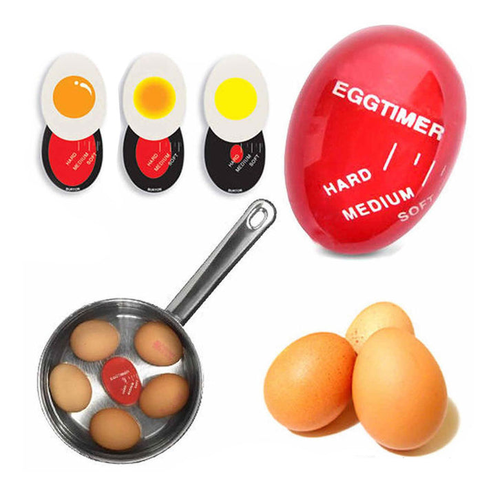 2 Egg Perfect Color Changing Timer Yummy Soft Hard Boiled Kitchen Eggs Cooking