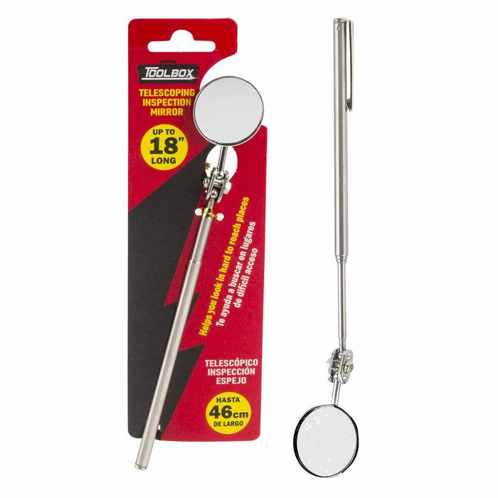 4 Pc Inspection Mirror Extendable Telescopic Swivel Mechanic Angle Pen Tool 18"