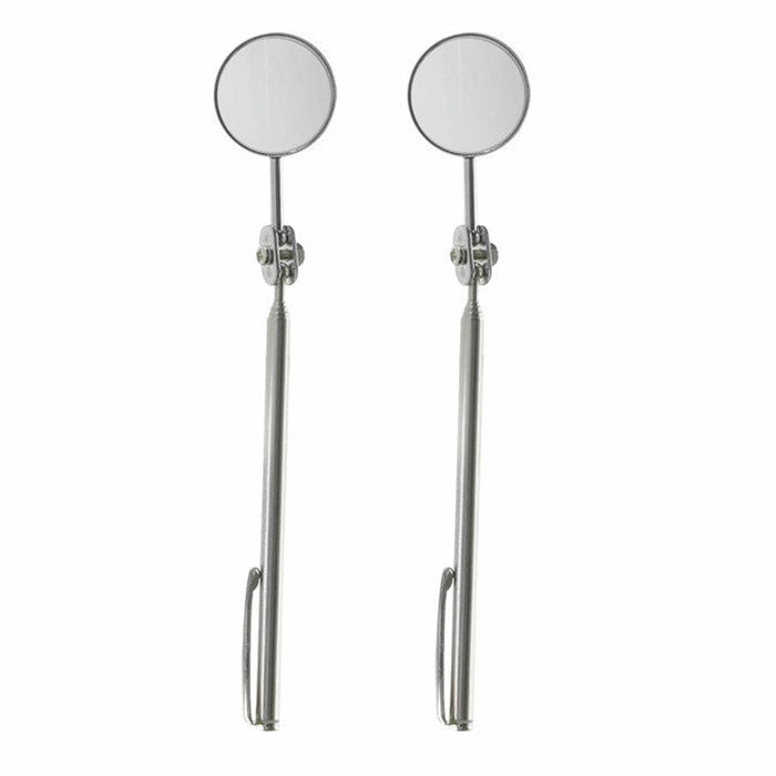 2 Telescopic Inspection Mirror Flexible 360 Swivel for Extra Viewing Extends 18"