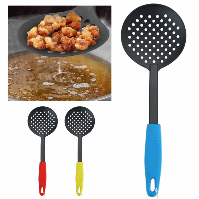 1 Skimmer Slotted Spoon Ergonomic Handle Comfort Grip Strainer Ladle Kitchen 13"