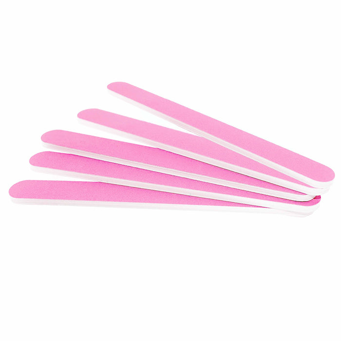 6 Pro Double Sided Emery Boards Manicure Nail File 280 320 Grit Salon Tool Pink