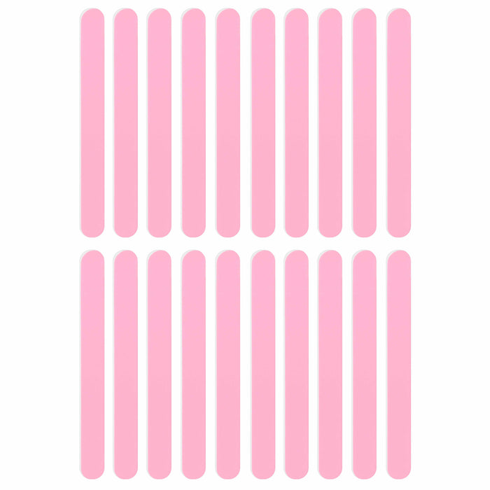 20 Professional Nail File Emery Boards Manicure Double Sided 280 320 Grit Pink