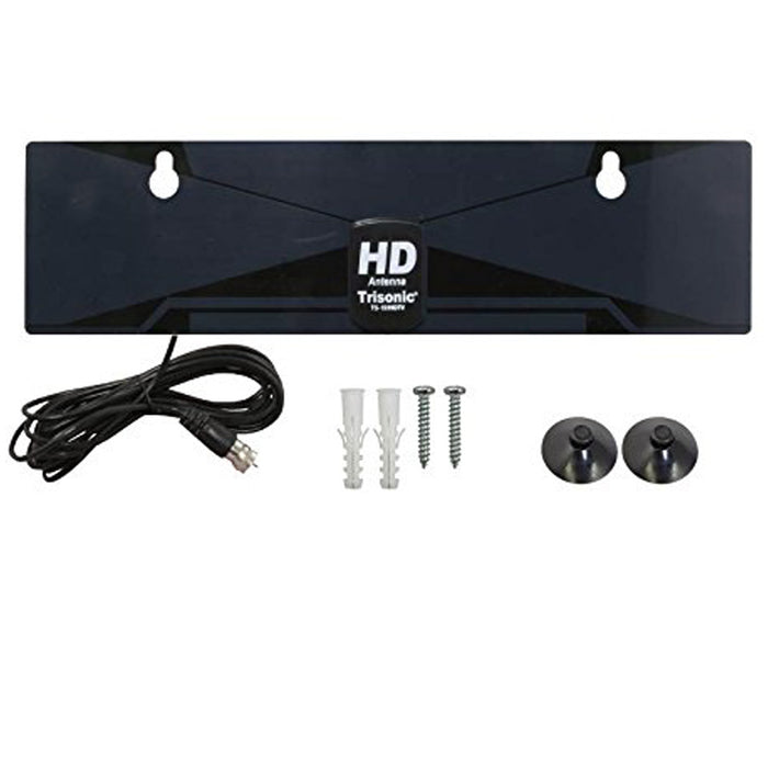 Digital TV Antenna Free Channels HDTV DTV Box Ready HD VHF UHF Flat Design High