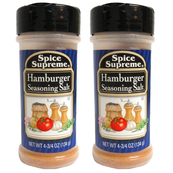2 Pack Spice Supreme Hamburger Seasoning Salt Burgers Grill Cooking 4.75 oz New