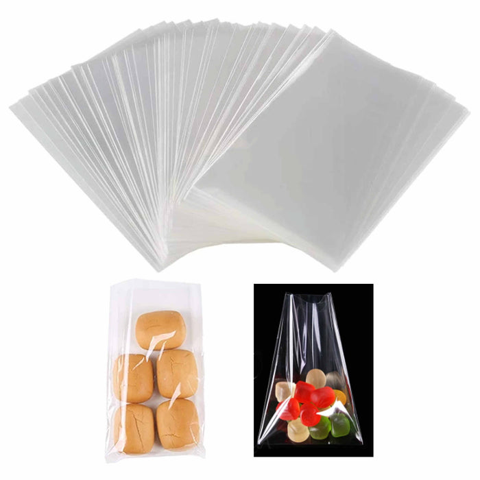 200 Clear Poly Candy Bags Cookie Treat Cello Baggies Loot Party Favor Gift 4"X6"