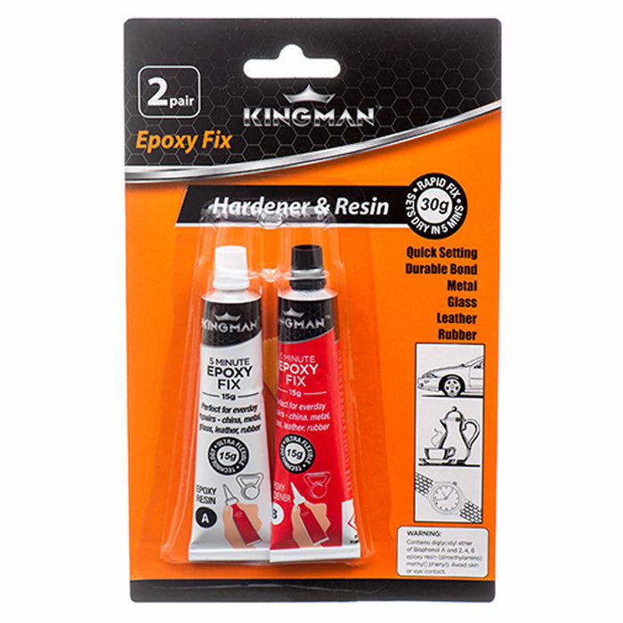 2 Epoxy Resin Glue Extra Strong Adhesive Super Bond Hardener Metal Plastic Wood