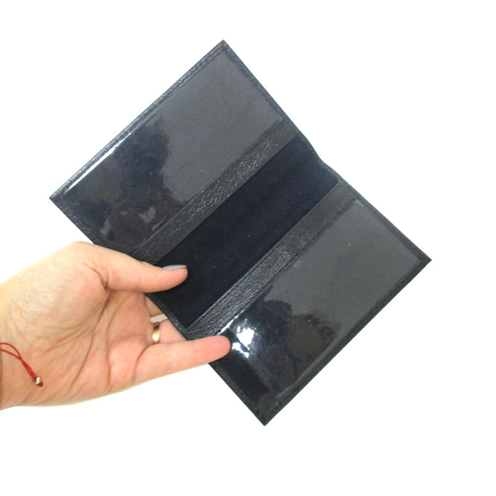 New Mexico Genuine Leather Passport Cover Holder Wallet Case Card Protector Blue