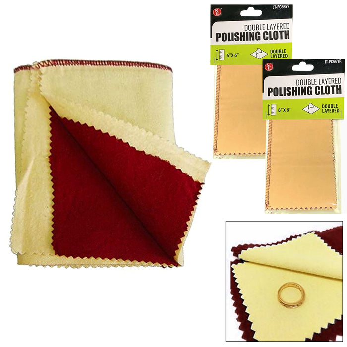 Jewelry Polishing Cloth 12x12 Double Side Jeweler Silver Gold Rouge