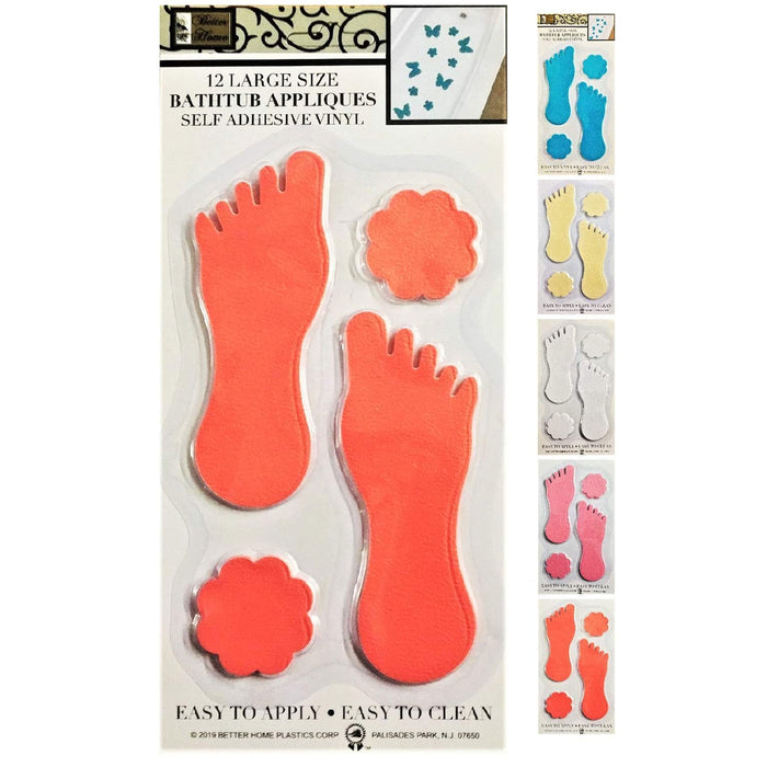 12 Non Slip Tub Stickers Bathtub Decals Anti Skid Applique Shower Safety Treads